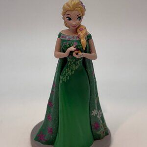 Disney Store Frozen Snow Queen Elsa Green Dress Figurine Toy